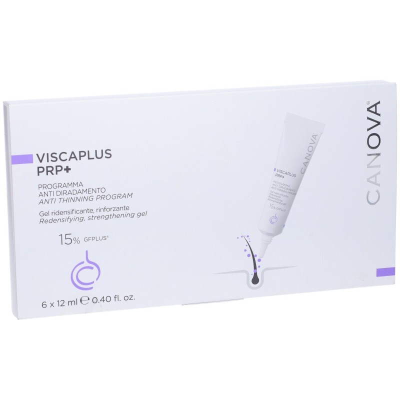Immagine reale di Viscaplus PRP+ per Caduta dei Capelli Confezione da 6 Tubi da 12 ml ciascuno