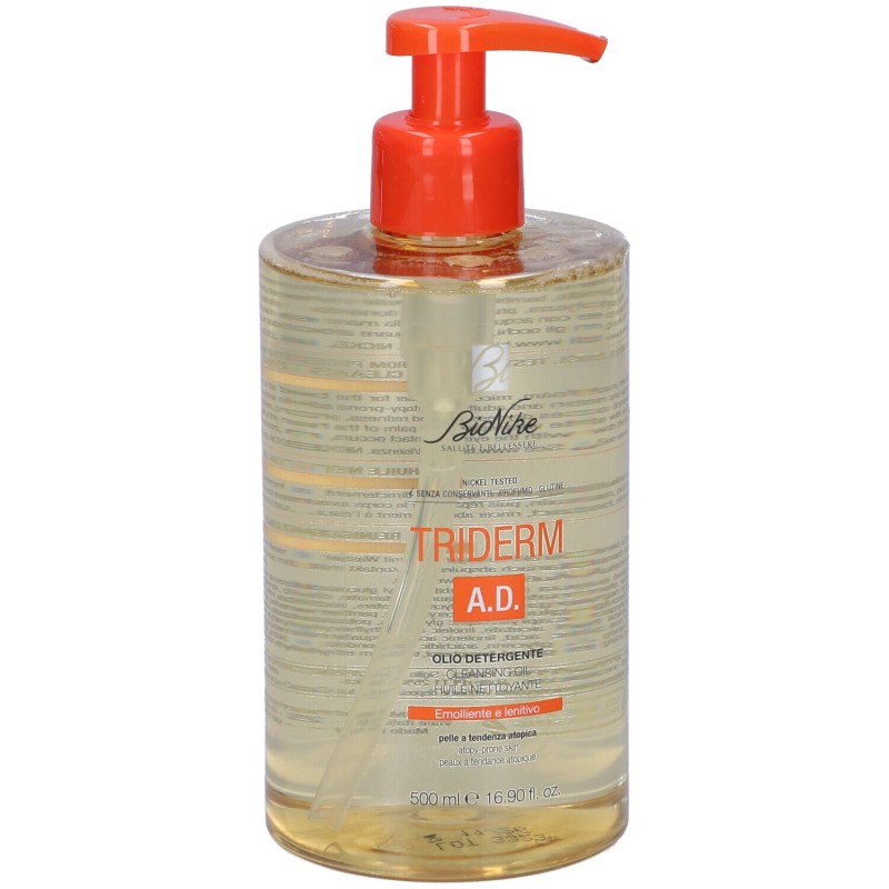 Packaging del prodotto Bionike Triderm AD Olio Detergente per Pelle Atopica 500 ml Packaging del prodotto Bionike Triderm AD Olio Detergente per Pelle Atopica 500 ml
