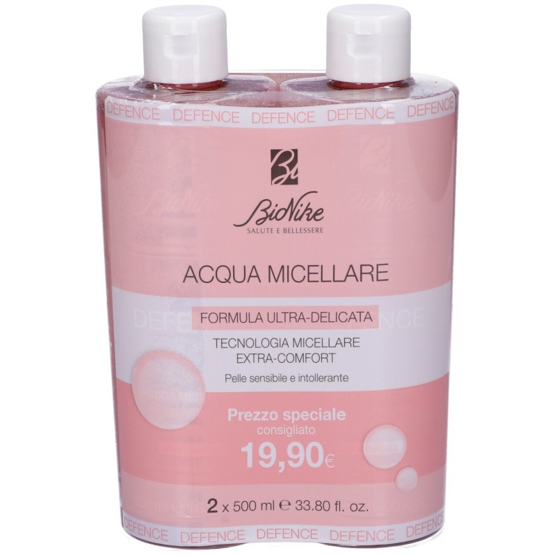 Pack ufficiale del prodotto Bionike Defence Acqua Micellare Ultra Delicata Confezione Doppia 2x500 ml Pack ufficiale del prodotto Bionike Defence Acqua Micellare Ultra Delicata Confezione Doppia 2x500 ml