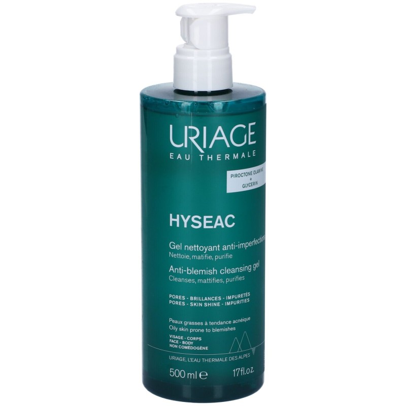 Confezione sigillata di Uriage Hyseac Gel Detergente per Acne 500ml Confezione sigillata di Uriage Hyseac Gel Detergente per Acne 500ml