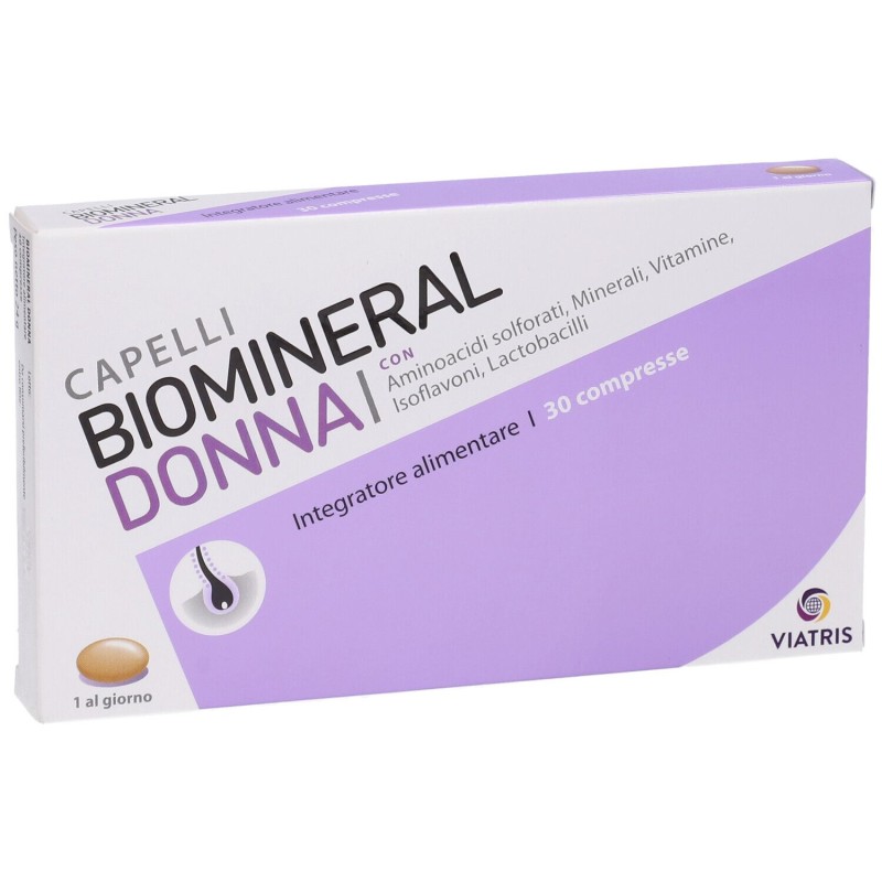 Pack ufficiale del prodotto Biomineral Donna Integratore Cute e Capelli 30 Compresse Pack ufficiale del prodotto Biomineral Donna Integratore Cute e Capelli 30 Compresse