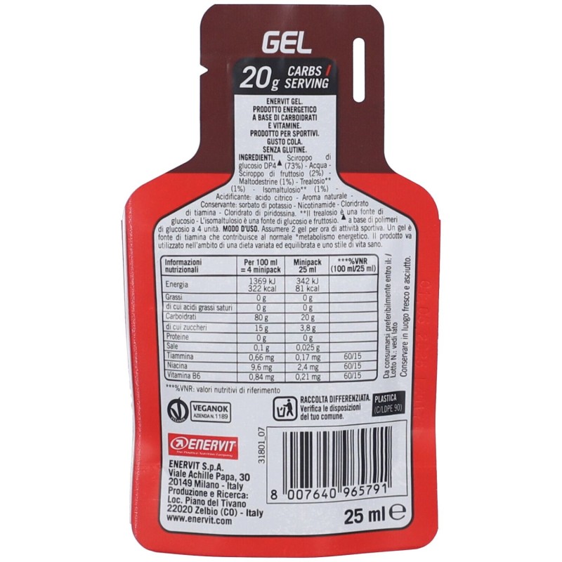 Foto esplicativa di Enervitene Sport Gel Cola Busta 25 Ml Foto esplicativa di Enervitene Sport Gel Cola Busta 25 Ml
