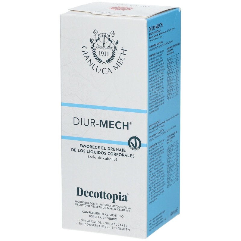 Packaging del prodotto Decottopia Diurmech Integratore per Ritenzione Idrica 500ml Packaging del prodotto Decottopia Diurmech Integratore per Ritenzione Idrica 500ml