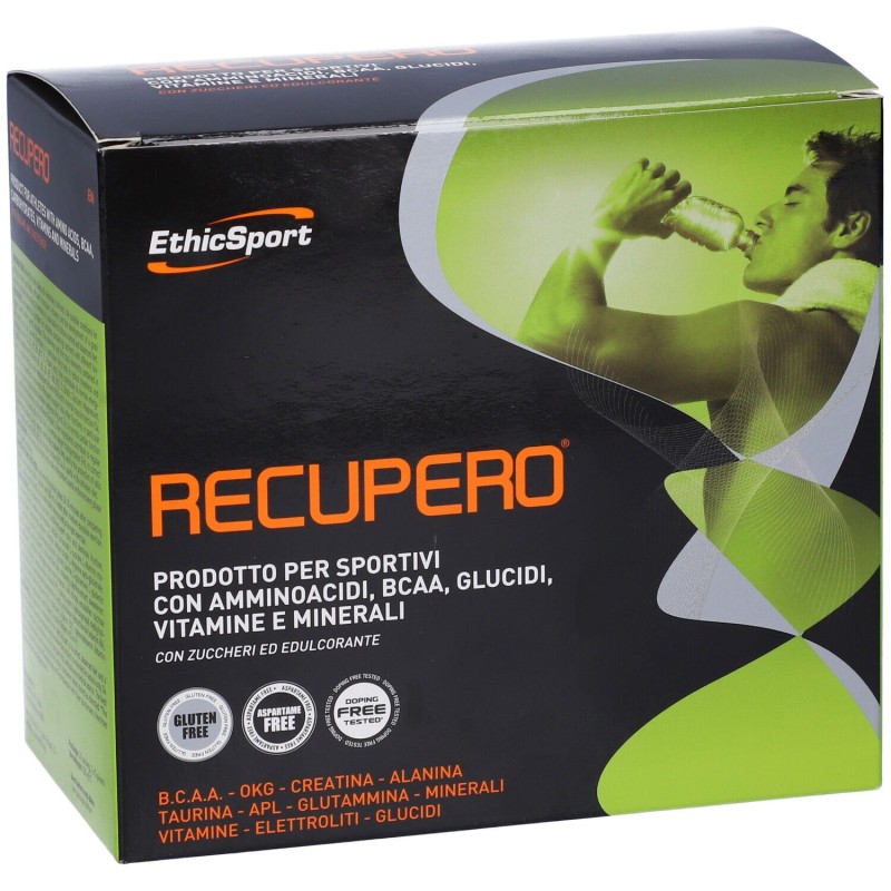 Vista del prodotto Ethicsport Recupero per Recupero Post-Allenamento 20 Buste da 16,5g Vista del prodotto Ethicsport Recupero per Recupero Post-Allenamento 20 Buste da 16,5g
