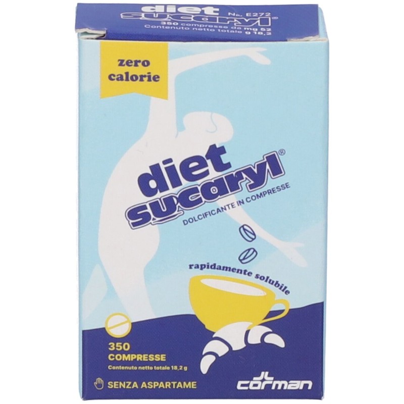 Foto illustrativa del packaging di Dietsucaryl Dolcificante Senza Calorie 350 Compresse Foto illustrativa del packaging di Dietsucaryl Dolcificante Senza Calorie 350 Compresse