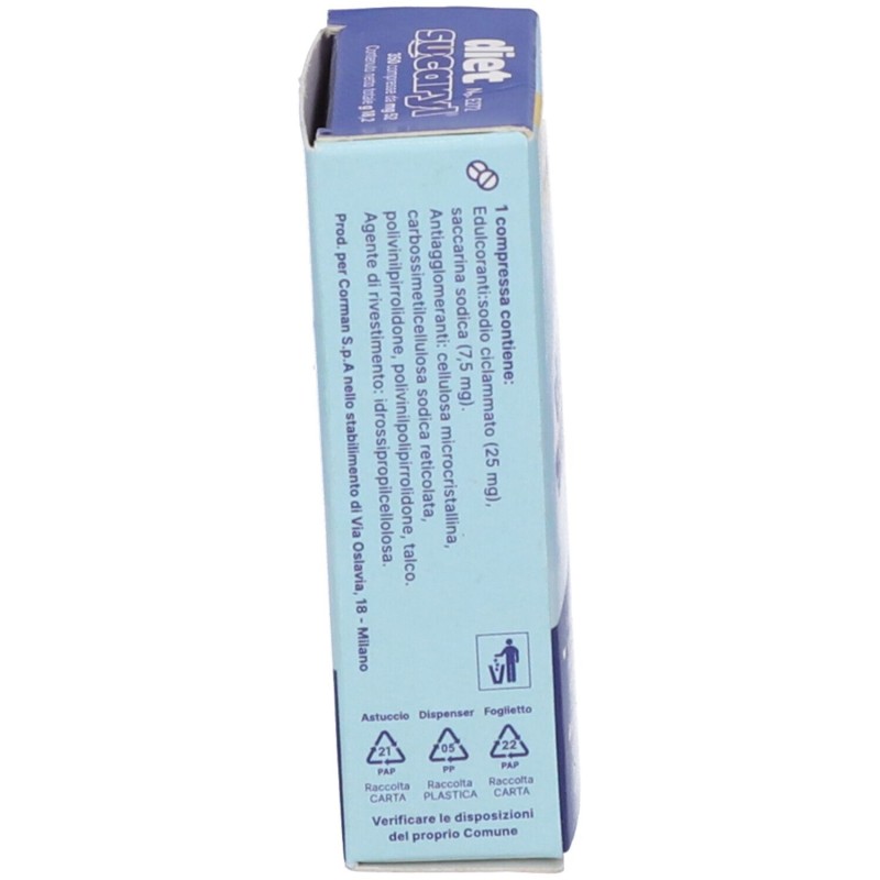 Primo piano di Dietsucaryl Dolcificante Senza Calorie 350 Compresse Primo piano di Dietsucaryl Dolcificante Senza Calorie 350 Compresse