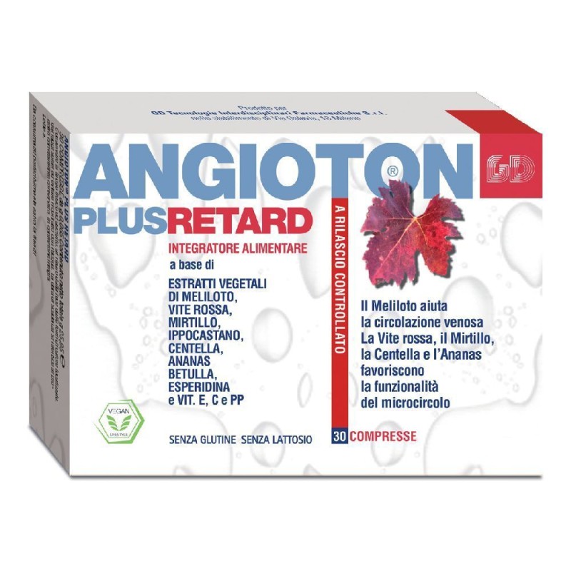 Immagine reale di Angioton Plus Retard Integratore per Gambe 30 Compresse