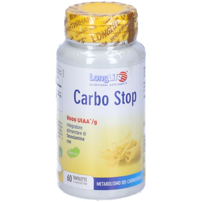 Immagine reale di Longlife Carbo Stop Integratore per Metabolismo dei Carboidrati 60 Tavolette Immagine reale di Longlife Carbo Stop Integratore per Metabolismo dei Carboidrati 60 Tavolette