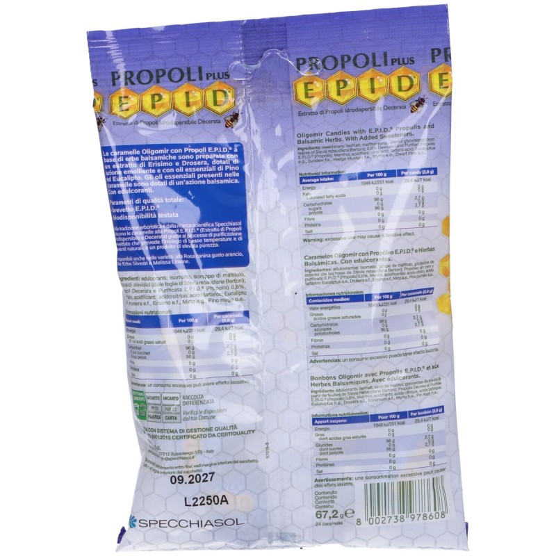 Scatola integra del prodotto Specchiasol Epid Oligomir Caramelle 24 Balsamiche Scatola integra del prodotto Specchiasol Epid Oligomir Caramelle 24 Balsamiche