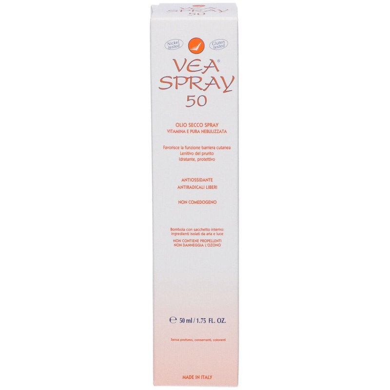 Scatola originale del prodotto Vea Spray Ecol Olio Secco 50ml Scatola originale del prodotto Vea Spray Ecol Olio Secco 50ml
