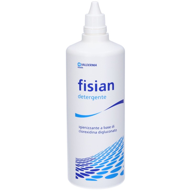 Dettaglio del packaging di Valderma Fisian Detergente con Clorexidina 500ml Dettaglio del packaging di Valderma Fisian Detergente con Clorexidina 500ml