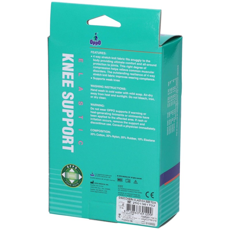 Packaging integro del prodotto Oppo Ginocchiera Elastica 2022 M per Supporto Ginocchio Ginocchiera Elastica Packaging integro del prodotto Oppo Ginocchiera Elastica 2022 M per Supporto Ginocchio Ginocchiera Elastica
