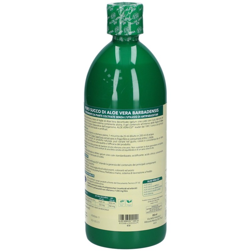 Vista del prodotto Esi Aloe Vera Integratore per Depurare l'Organismo 1000ml Vista del prodotto Esi Aloe Vera Integratore per Depurare l'Organismo 1000ml