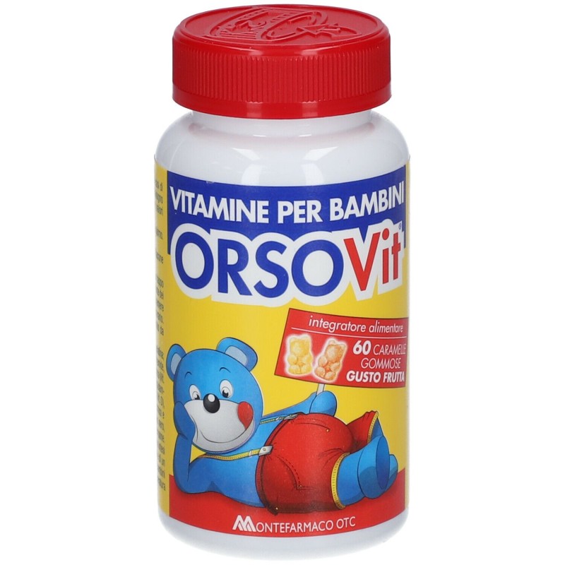 Confezione sigillata di Orsovit Caramelle Gommose con Vitamina C 60 Orsacchiotti Gusto Frutta Confezione sigillata di Orsovit Caramelle Gommose con Vitamina C 60 Orsacchiotti Gusto Frutta