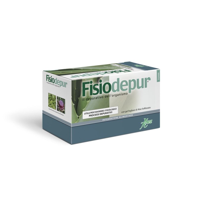 Primo piano di Aboca Fisiodepur Integratore Alimentare Depurativo Tisana 20 Bustine Primo piano di Aboca Fisiodepur Integratore Alimentare Depurativo Tisana 20 Bustine
