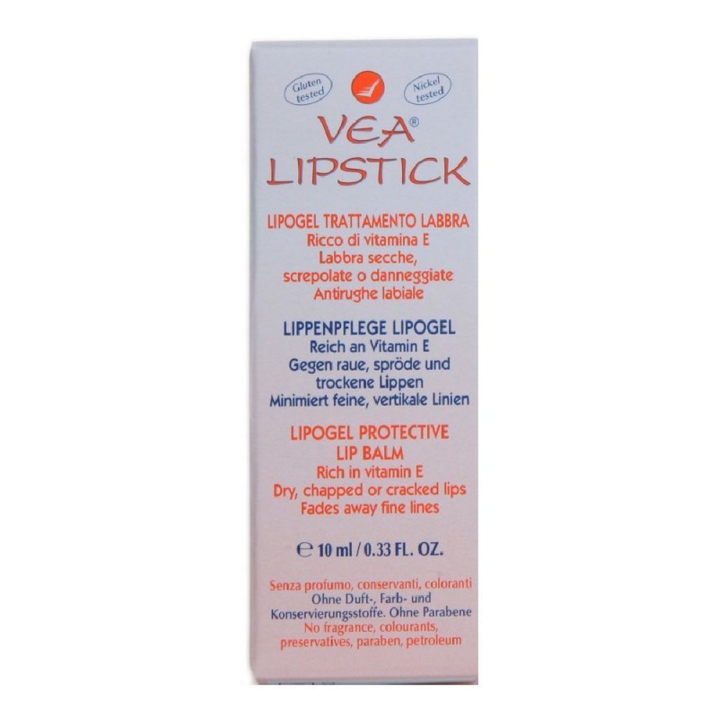 Packaging integro del prodotto Vea Lipstick Lipogel Trattamento Labbra 10ml