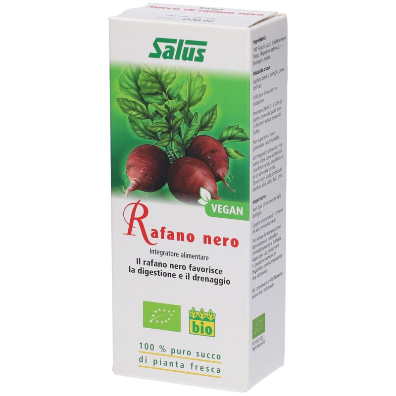 Scatola integra del prodotto Salus Rafano Nero Succo Integratore per Intestino 200ml Scatola integra del prodotto Salus Rafano Nero Succo Integratore per Intestino 200ml