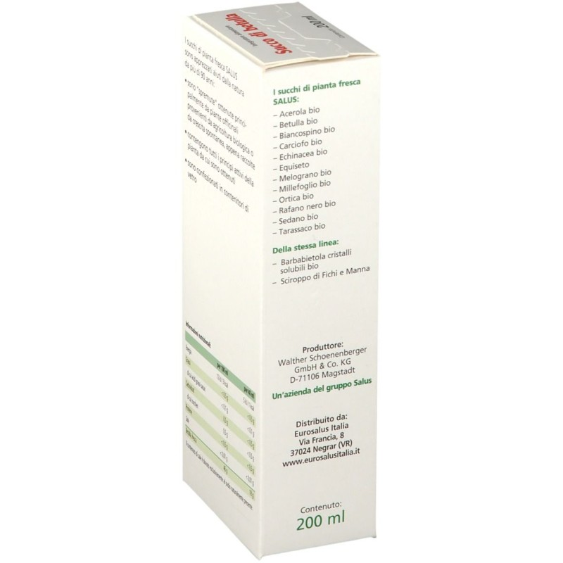 Scatola originale del prodotto Salus Succo di Betulla Bio Integratore per Drenaggio Liquidi 200ml Scatola originale del prodotto Salus Succo di Betulla Bio Integratore per Drenaggio Liquidi 200ml