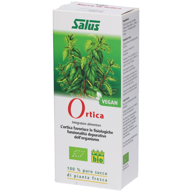 Foto illustrativa del packaging di Salus Succo Di Ortica Bio Integratore Depurativo 200ml Foto illustrativa del packaging di Salus Succo Di Ortica Bio Integratore Depurativo 200ml