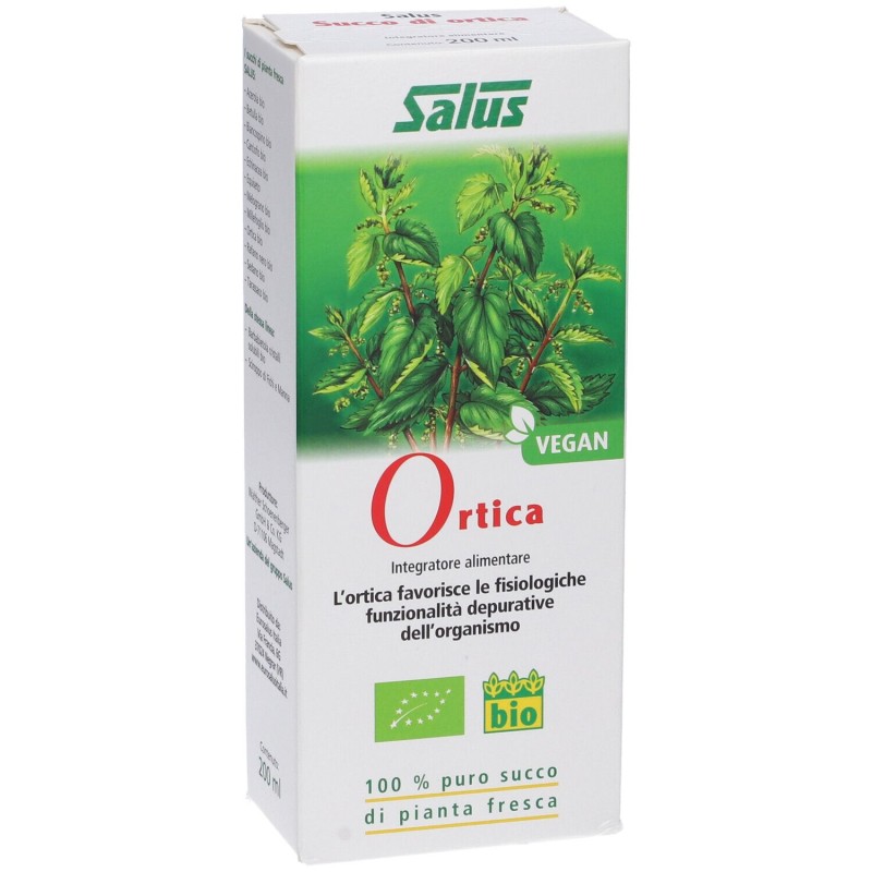 Presentazione grafica di Salus Succo Di Ortica Bio Integratore Depurativo 200ml Presentazione grafica di Salus Succo Di Ortica Bio Integratore Depurativo 200ml