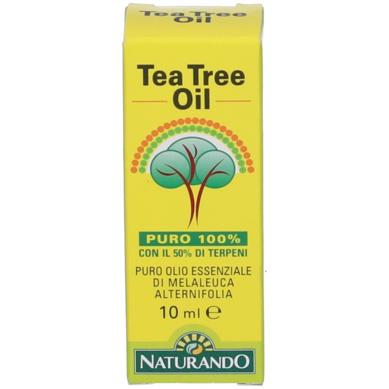 Foto illustrativa del packaging di Naturando Tea Tree Olio Esseziale 10 ml Foto illustrativa del packaging di Naturando Tea Tree Olio Esseziale 10 ml