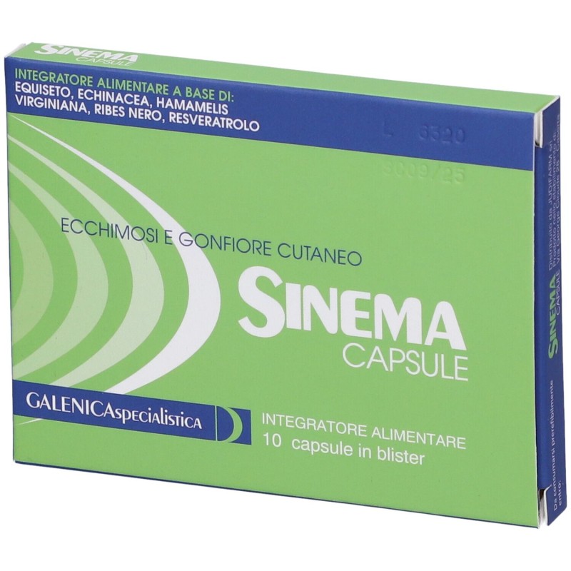 Foto esplicativa di Sinema Capsule per Ecchimosi e Gonfiore 10 Capsule