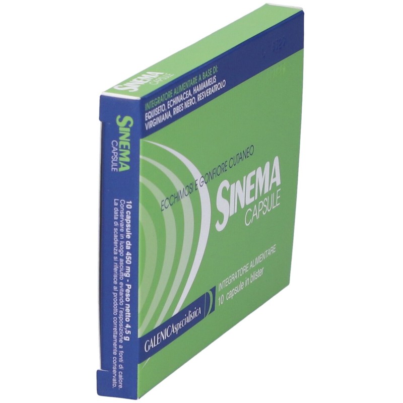 Packaging del prodotto Sinema Capsule per Ecchimosi e Gonfiore 10 Capsule