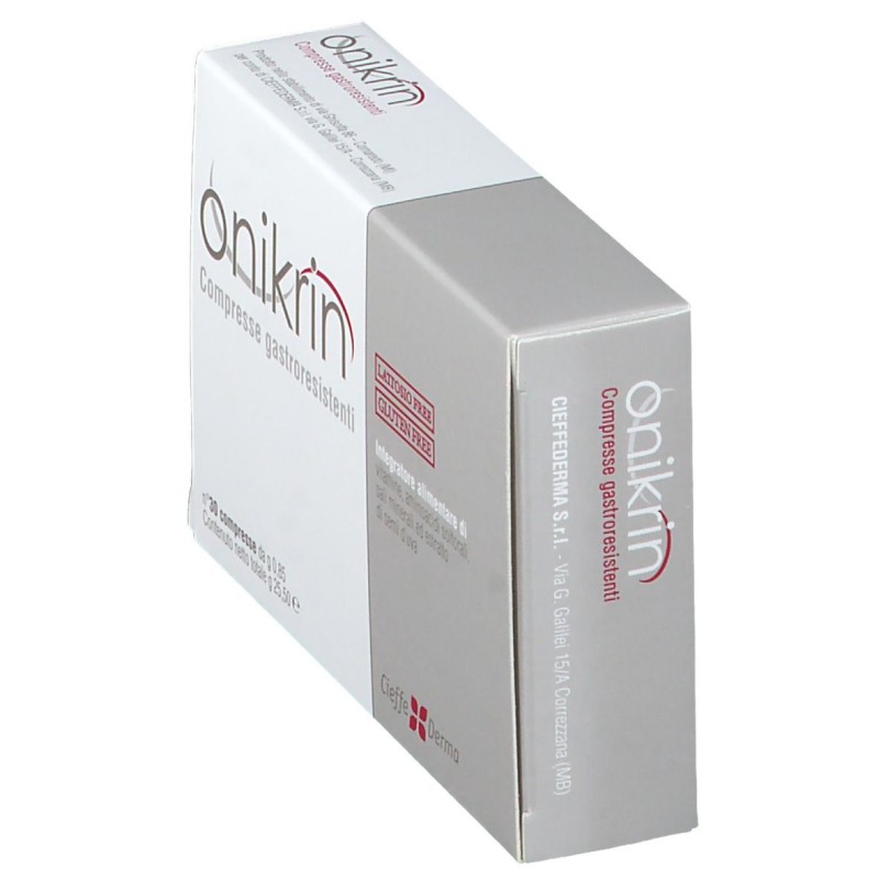 Presentazione grafica di Onikrin Integratore per Capelli 30 Compresse