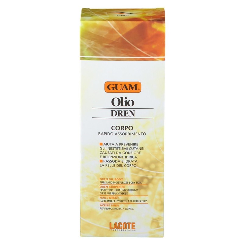 Confezione commerciale diGuam Dren Olio Corpo Anticellulite Drenante 200 ml Confezione commerciale diGuam Dren Olio Corpo Anticellulite Drenante 200 ml