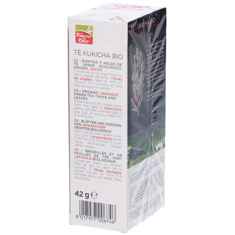 Confezione sigillata di TÈ KUKICHA BIO per Riduzione Teina 25 Bustine Filtro 42 g Confezione sigillata di TÈ KUKICHA BIO per Riduzione Teina 25 Bustine Filtro 42 g