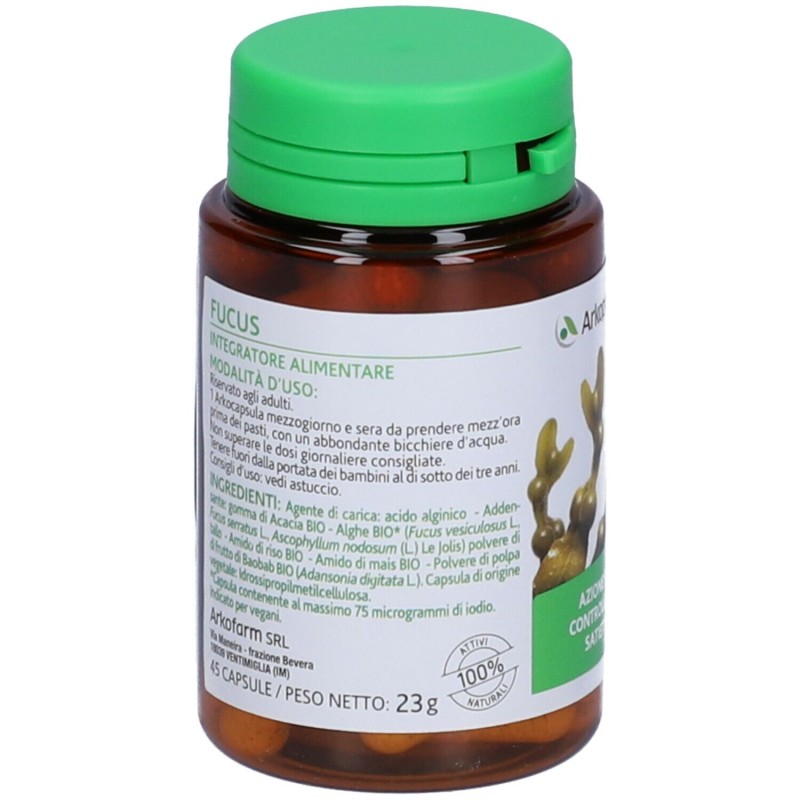Packaging integro del prodotto Arkocapsule Fucus Integratore per Controllo del Peso 45 Capsule Packaging integro del prodotto Arkocapsule Fucus Integratore per Controllo del Peso 45 Capsule