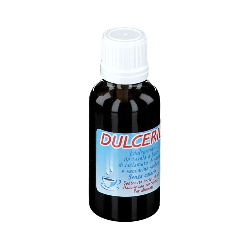 Primo piano di Dulceril Gocce per Dolcificare Senza Calorie 30ml Primo piano di Dulceril Gocce per Dolcificare Senza Calorie 30ml