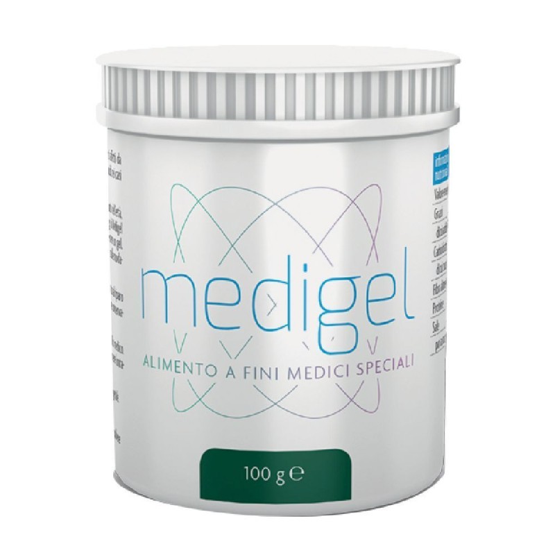 Packaging del prodotto Medigel per Aumentare Viscosità Alimenti Liquidi 100 g Packaging del prodotto Medigel per Aumentare Viscosità Alimenti Liquidi 100 g