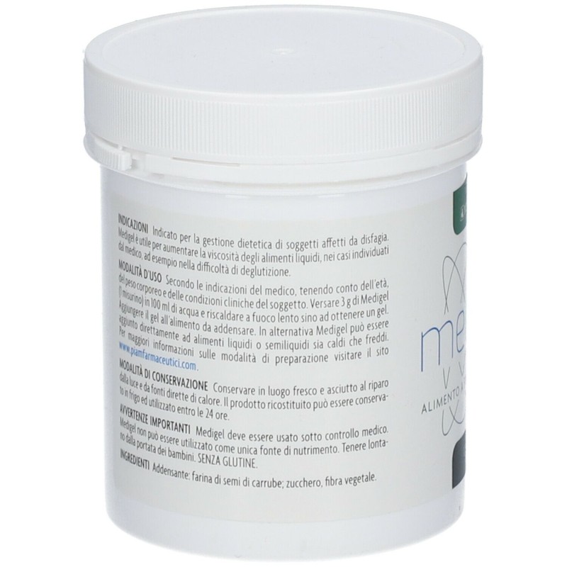 Scatola originale del prodotto Medigel per Aumentare Viscosità Alimenti Liquidi 100 g Scatola originale del prodotto Medigel per Aumentare Viscosità Alimenti Liquidi 100 g