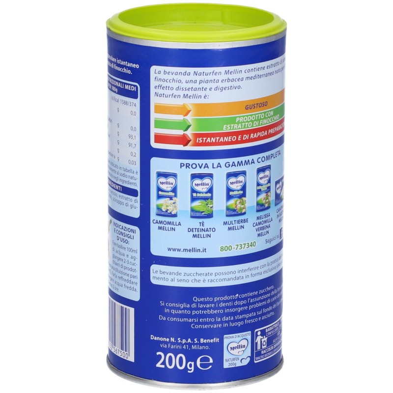 Foto ravvicinata di Naturfen Bevanda per Benessere Gastro-Intestinale 200 g e 350 g