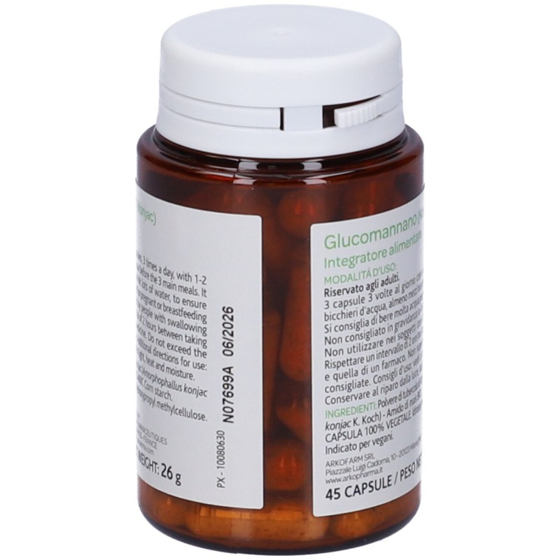 Aspetto del prodotto Arkocapsule Glucomannano Integratore per Controllo della Fame 45 Capsule Aspetto del prodotto Arkocapsule Glucomannano Integratore per Controllo della Fame 45 Capsule