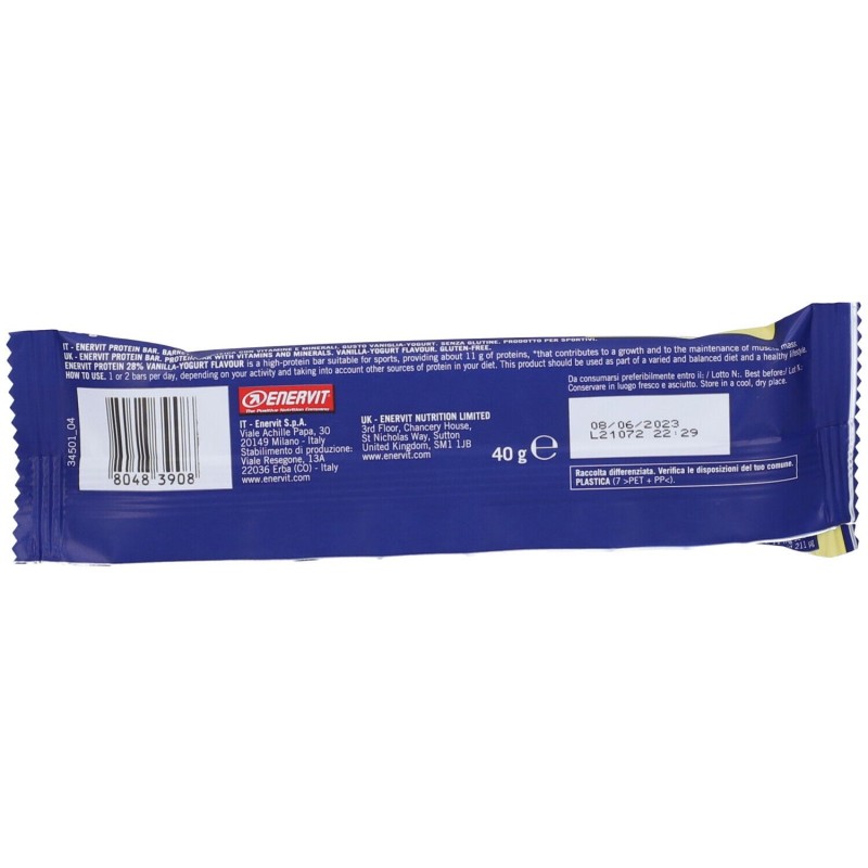 Visualizzazione chiara di Enervit Power Sport Barrette al Gusto Vaniglia 40 Gr Visualizzazione chiara di Enervit Power Sport Barrette al Gusto Vaniglia 40 Gr