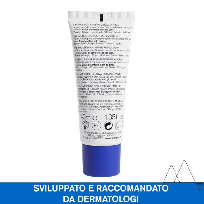 Scatola integra del prodotto Uriage Ds Emulsione per Irritazioni e Desquamazione 40ml Scatola integra del prodotto Uriage Ds Emulsione per Irritazioni e Desquamazione 40ml