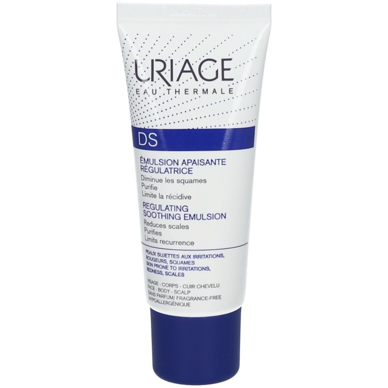 Foto illustrativa del packaging di Uriage Ds Emulsione per Irritazioni e Desquamazione 40ml Foto illustrativa del packaging di Uriage Ds Emulsione per Irritazioni e Desquamazione 40ml