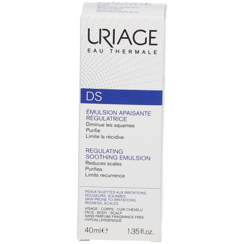 Primo piano di Uriage Ds Emulsione per Irritazioni e Desquamazione 40ml Primo piano di Uriage Ds Emulsione per Irritazioni e Desquamazione 40ml