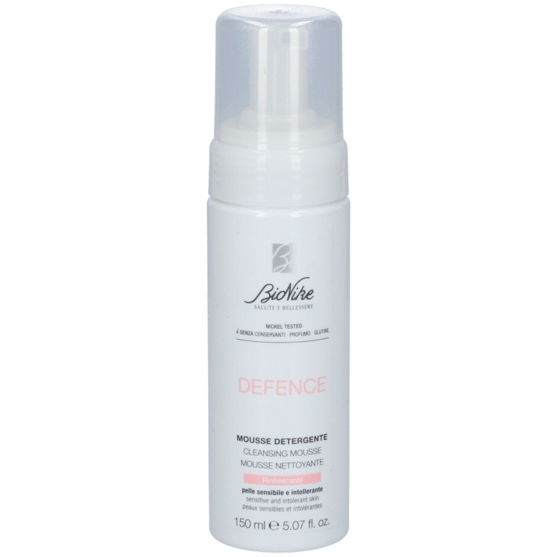 Scatola originale del prodotto Bionike Defence Acqua Mousse Detergente Pelle Sensibile 150 ml Scatola originale del prodotto Bionike Defence Acqua Mousse Detergente Pelle Sensibile 150 ml