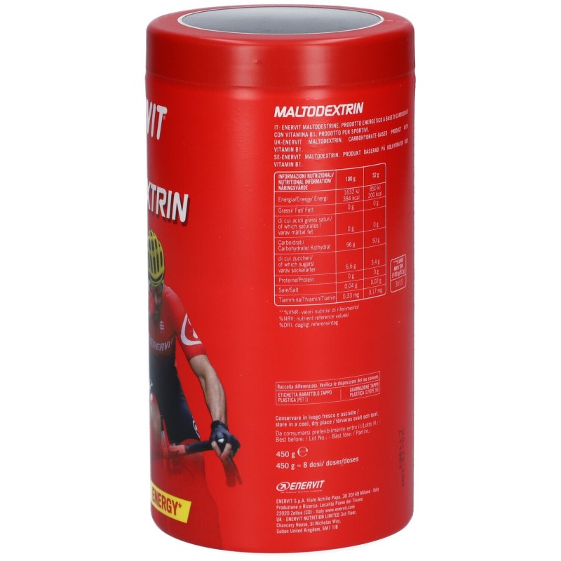 Scatola integra del prodotto Enervit Maltodestrine Sport Integratore Carboidrati 450 Gr Scatola integra del prodotto Enervit Maltodestrine Sport Integratore Carboidrati 450 Gr