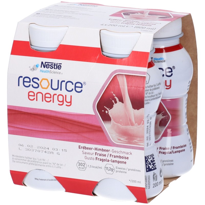Pack ufficiale del prodotto Resource Energy per Integrazione Energetica 4 Bottiglie da 200ml Pack ufficiale del prodotto Resource Energy per Integrazione Energetica 4 Bottiglie da 200ml