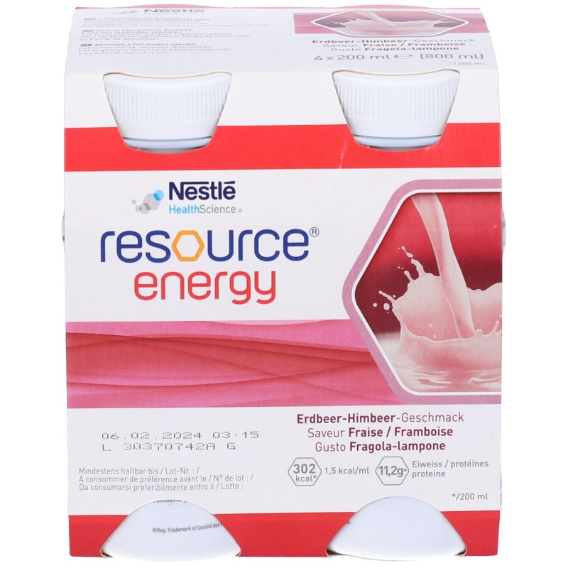 Packaging del prodotto Resource Energy per Integrazione Energetica 4 Bottiglie da 200ml Packaging del prodotto Resource Energy per Integrazione Energetica 4 Bottiglie da 200ml