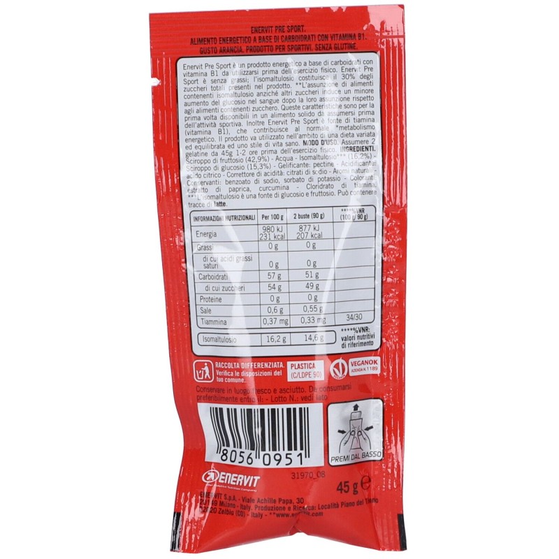 Visualizzazione chiara di Enervit Pre Sport Integratore Energetico Arancia 45 Gr Visualizzazione chiara di Enervit Pre Sport Integratore Energetico Arancia 45 Gr