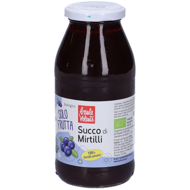 Foto illustrativa del packaging di Succo Puro Mirtilli Selvatici per Benessere Naturale 500 Ml Foto illustrativa del packaging di Succo Puro Mirtilli Selvatici per Benessere Naturale 500 Ml