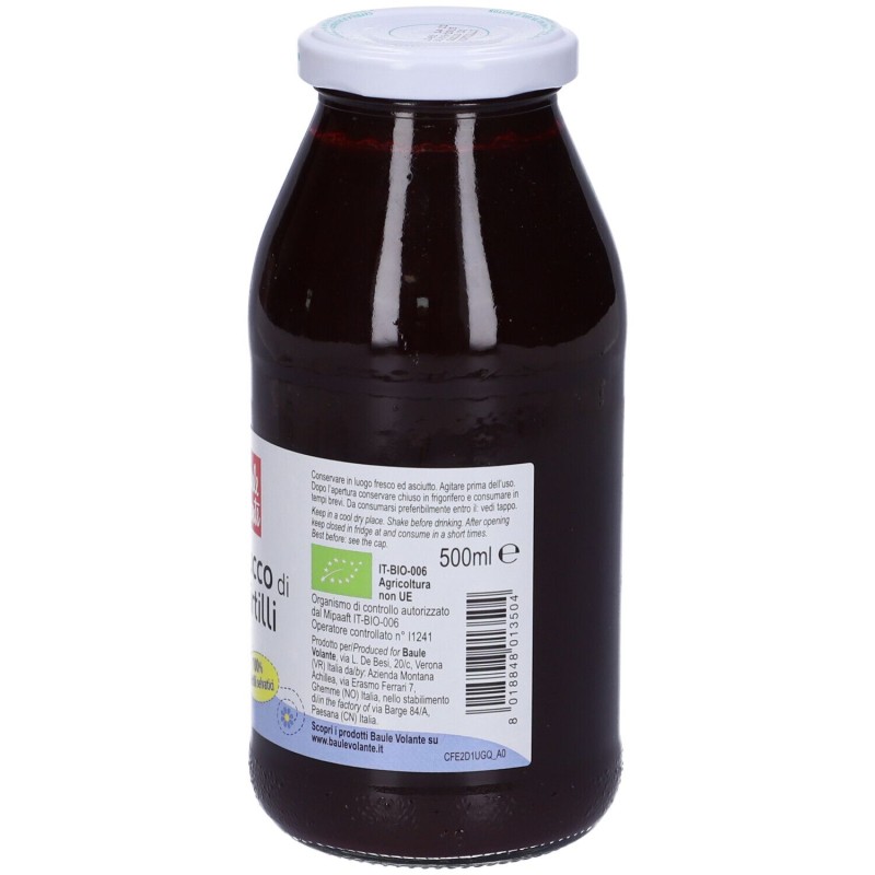 Immagine reale di Succo Puro Mirtilli Selvatici per Benessere Naturale 500 Ml Immagine reale di Succo Puro Mirtilli Selvatici per Benessere Naturale 500 Ml