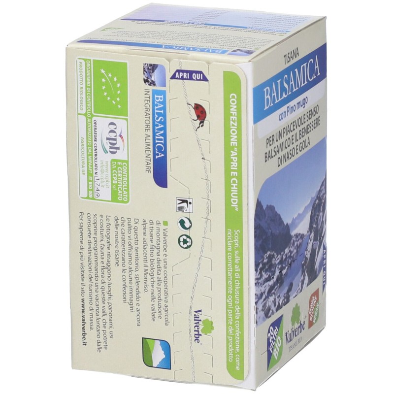 Scatola originale del prodotto Tisana Balsamica Valverbe per Vie Respiratorie 20 g Bustine Monodose Scatola originale del prodotto Tisana Balsamica Valverbe per Vie Respiratorie 20 g Bustine Monodose