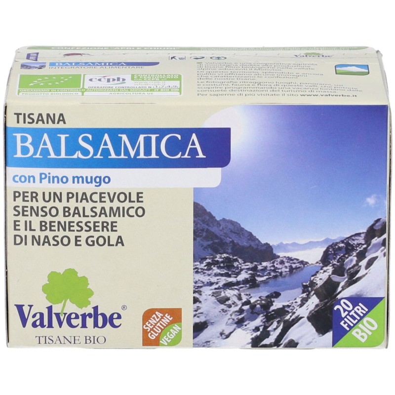 Packaging integro del prodotto Tisana Balsamica Valverbe per Vie Respiratorie 20 g Bustine Monodose Packaging integro del prodotto Tisana Balsamica Valverbe per Vie Respiratorie 20 g Bustine Monodose