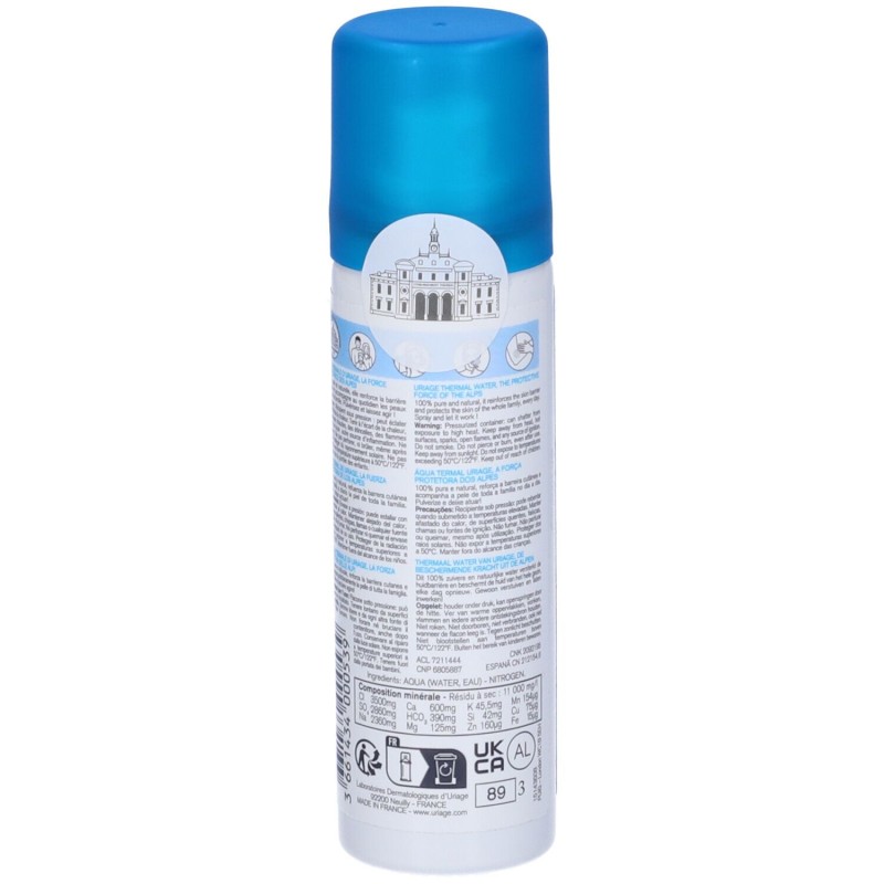 Confezione commerciale diEau Thermale Uriage per Idratazione e Sollievo Spray da 50ml Confezione commerciale diEau Thermale Uriage per Idratazione e Sollievo Spray da 50ml